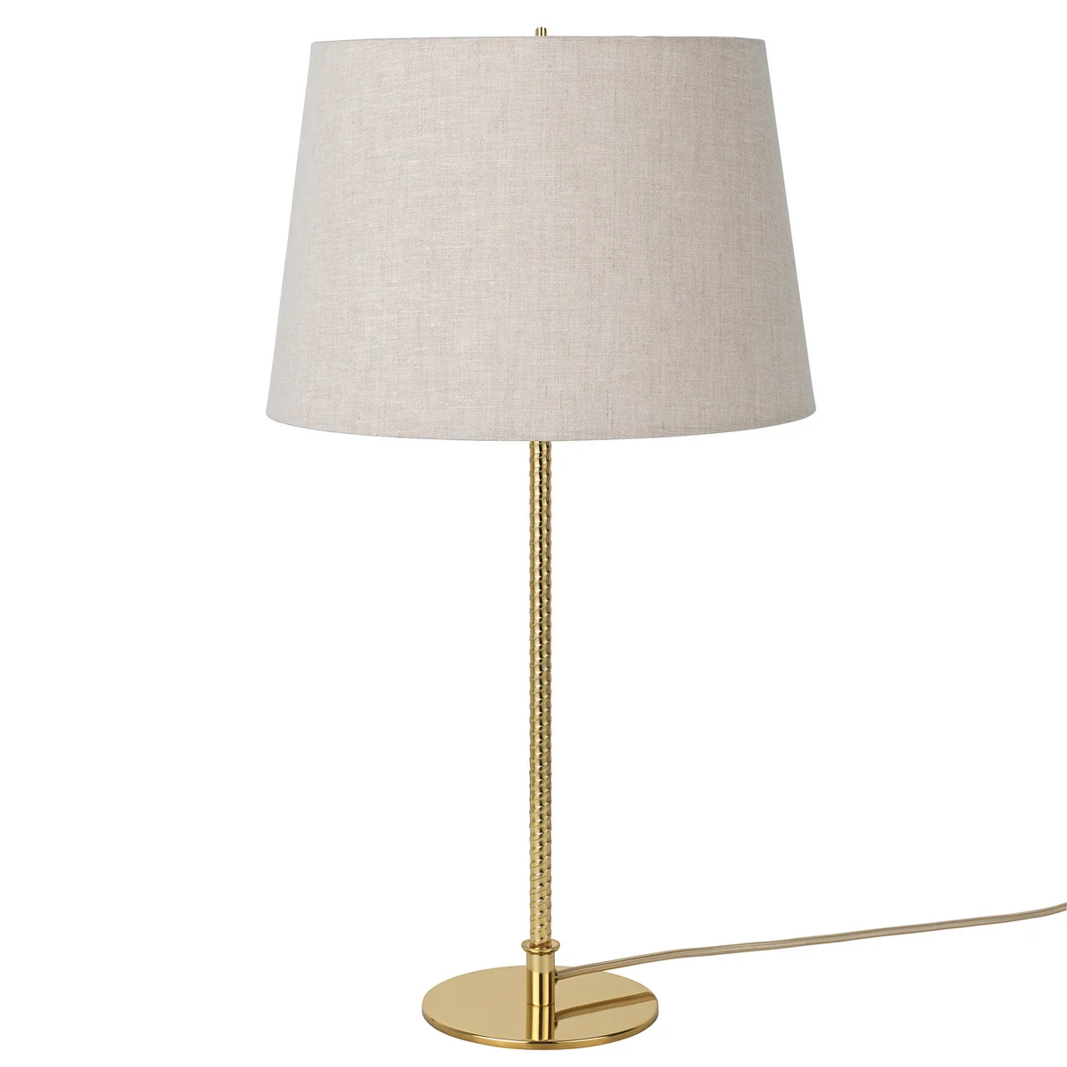 Gubi -9205-bordlampe-lærred messing