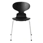 Fritz Hansen - Myrstolen, askefarvet sort / krom (4 ben)