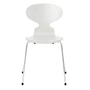 Fritz Hansen - Myrstolen, aske hvid farvet / forkromet (4 ben)