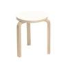Artek - 60 skammel, laminat, hvid