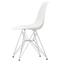Vitra - Eames Plastic Side Chair DSR, forkromet/hvid (filtglider basic dark)