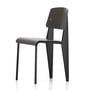 Vitra - Prouvé Standard SP chair, sort / basalt, sorte filtpuder (hårdt gulv)