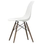 Vitra - Eames Plastic Side Chair DSW, mørk ahorn/hvid (filtglider basic dark)