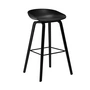 HAY - About A Stool AAS 32 H 85 cm, sortlakeret eg / sort stål / sort 2.