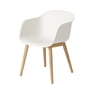 Muuto - Fiber Chair Wood Base, eg/hvid genanvendt