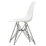 Vitra - Eames Plastic Side Chair DSR, basic mørk / hvid (filt gliders basic dark)
