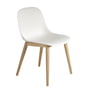 Muuto - Fiber Side Chair Wood Base, eg/hvid genanvendt