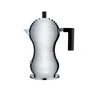 Alessi - Pulcina espressomaskine, 15 cl, sølv/sort