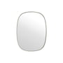 Muuto - Framed Mirror, lille, grå / klart glas