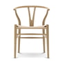 Carl Hansen - CH24 Wishbone Chair, sæbebehandlet eg / naturvævet