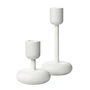 Iittala - Nappula lysestager, sæt med 2, 107+183 mm, hvid
