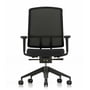 Vitra – AM stol, sort ryg, sæde F30 Plano nero, femstjernet sort plastikstel med 2D-armlæn, hjul til hårde gulve
