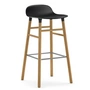 Normann Copenhagen - Form barstol 75 cm, træben eg / sort