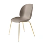 Gubi - Beetle Spisestuestol, Conic Base messing / ny beige