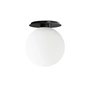 Audo - TR væg- og loftlampe, sort / lampe mat opal