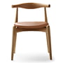 Carl Hansen - CH20 Elbow Chair, olieret eg/læder (Sif 95)