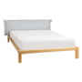 Hans Hansen - Pure seng med polstret hovedgavl 180 cm, matlakeret eg / grå