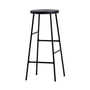Hay – Cornet barstol høj H 75 cm, sortbejdset eg/sort