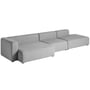 Hay - Mags sofa 3-personers, kombination 5, armlæn venstre / grå (Hallingdal 116)