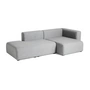 HAY - Mags Sofa 2,5 pers., kombination 3, armlæn højre / lysegrå (Hallingdal 130) (EU)