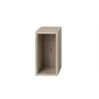 Muuto - Stacked System hylde modul med bagvæg, lille / eg