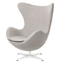 Fritz Hansen - Egg Chair, børstet aluminium mat / Capture varm gråt lys 4101
