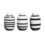 Kähler Design - Omaggio vase miniature H 8 cm, sort (sæt med 3)