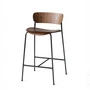 & tradition - Pavilion barstol AV7, H 85 cm, sort / valnødlakeret