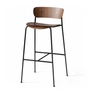 & tradition - Pavilion barstol AV9, H 95 cm, sort / valnød lakeret