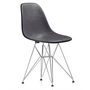 Vitra - Eames fiberglas sidestol dsr, forkromet / eames elefant skjule grå (filtglider basic mørk)
