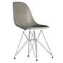 Vitra - Eames fiberglass sidestol dsr, forkromet / eames rå umber (filtglider basic mørk)