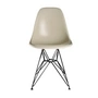 Vitra - Eames fiberglass sidestol dsr, basic mørk / eames pergament (filtglider basic mørk)