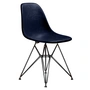 Vitra - Eames fiberglass sidestol dsr, grundlæggende mørk / eames marineblå (filtglider basic mørk)