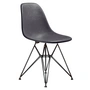 Vitra - Eames fiberglass sidestol dsr, basic mørk / eames elefant skjule grå (filtglider basic mørk)