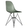 Vitra - Eames fiberglass sidestol dsr, basic mørk / eames havskumgrøn (filtglider basic mørk)