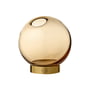 AYTM - Globe Vase mini, Ø 10 x H 10 cm, rav / guld