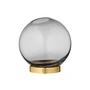 AYTM - Globe Vase mini, Ø 10 x H 10 cm, sort / guld
