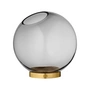 AYTM - Globe Vase medium, Ø 17 x H 17 cm, sort / guld