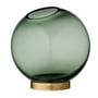 AYTM - Globe Vase stor, Ø 21 x H 21 cm, skov / guld