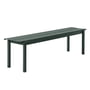 Muuto - Linear Steel stålbænk 170 cm, mørkegrøn