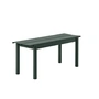 Muuto - Linear Steel stålbænk 110 cm, mørkegrøn