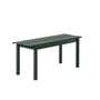 Muuto - Linear Steel stålbænk 110 cm, mørkegrøn
