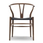 Carl Hansen - CH24 Wishbone Chair, valnød/sort flet