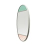 Magis - Vitrail vægspejl oval, 50 x 60 cm, ramme lysegrå / flerfarvet