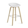 Hay - About A Stool AAS 32 H 75 cm, lakeret eg / rustfrit stål / hvid 2. 0
