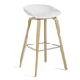 Hay - About A Stool AAS 32 H 85 cm, lakeret eg / rustfrit stål / hvid 2. 0