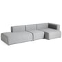 Hay - Mags sofa 3-personers, kombination 4 / armlæn højre, grå (Hallingdal 130) (EU)