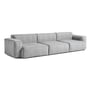 Hay - Mags Soft Sofa 3-personers, kombination 1, lave armlæn, lysegrå (Hallingdal 130) / sømme: mørkegrå (EU)