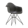 Vitra - Eames fiberglass armchair dar, basic mørk / eames elefant skjule grå (filtglider basic mørk)