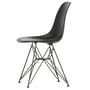 Vitra - Eames Plastic Side Chair DSR RE, basic mørk / dyb sort (filt gliders basic dark)